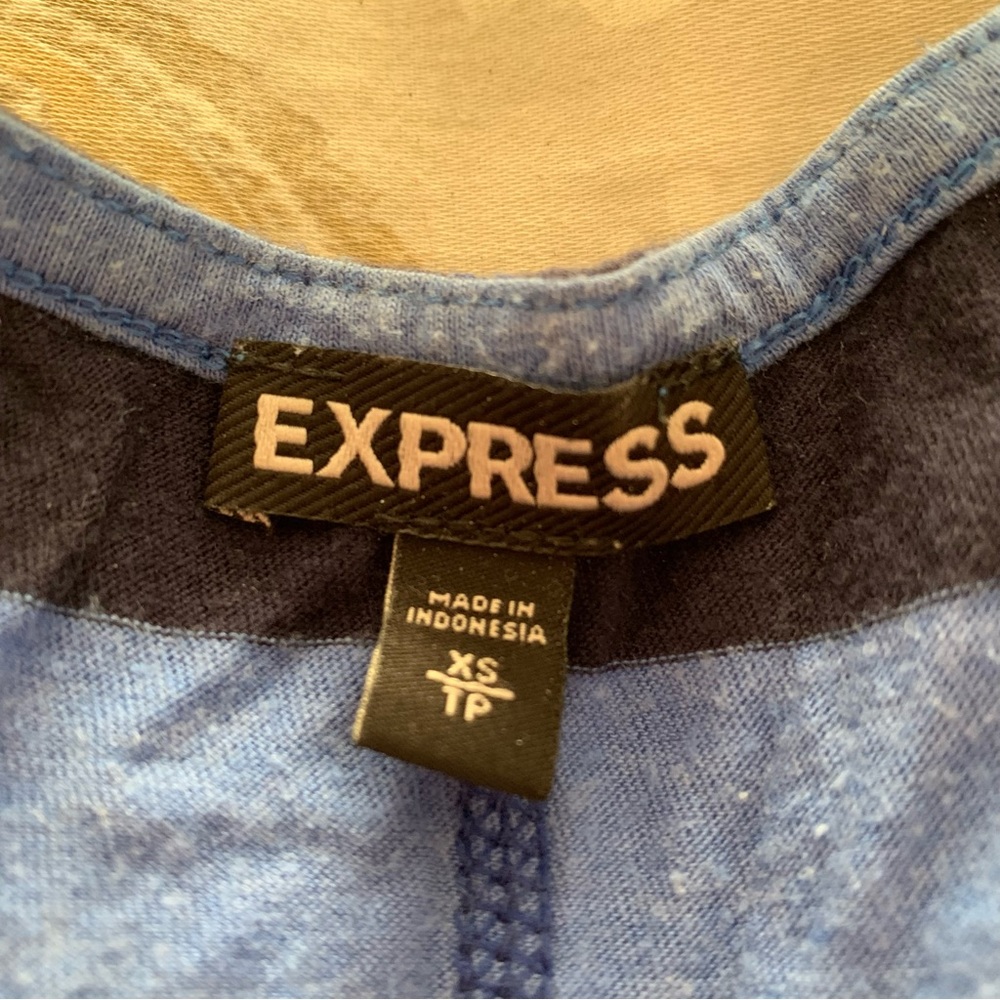 Blue Striped Racerback Tank - Picture 4 of 4